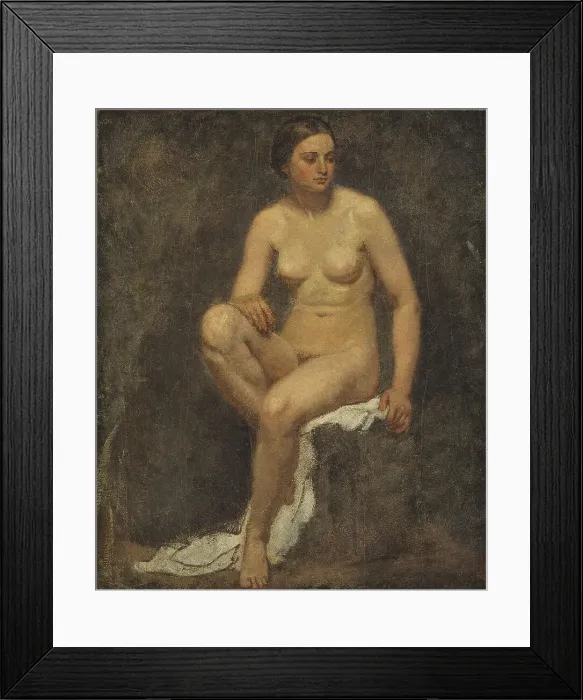 Framed Print : Female Nude in the Studio of Thomas Couture, 1852-1853. Creator: Lorenz Frolich Framed Print : Female Nude in the Studio of Thomas Couture, 1852-1853. Creator: Lorenz Frolich