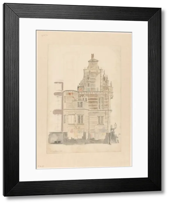 Framed Print : City Hall, The Hague, 1855. Creator: Bartholomeus Johannes van Hove Framed Print : City Hall, The Hague, 1855. Creator: Bartholomeus Johannes van Hove