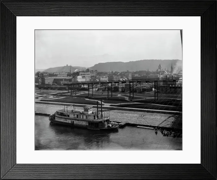 Framed Print : Winona from the bridge, c1898. Creator: Unknown Framed Print : Winona from the bridge, c1898. Creator: Unknown
