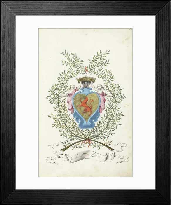 Framed Print : Coat of arms of the Ter Borch family, 1660. Creator: Gesina ter Borch Framed Print : Coat of arms of the Ter Borch family, 1660. Creator: Gesina ter Borch