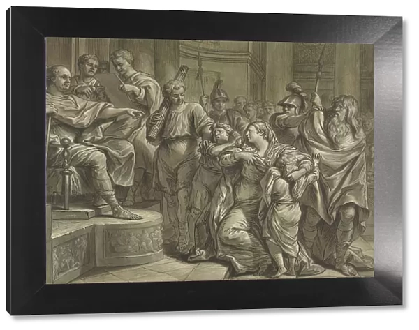 Eponina asks Vespasian for mercy for Sabinus, 1726-1783. Creator: Blaise Nicolas Lesueur