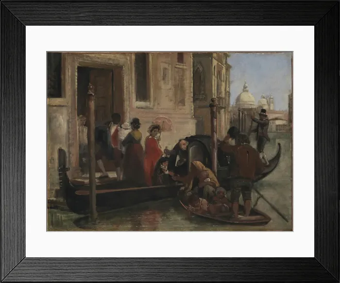 Framed Print : Landing in Venice. In the Distance S. Maria delle Salute, 1852-1855. Creator: Wilhelm Marstrand Framed Print : Landing in Venice. In the Distance S. Maria delle Salute, 1852-1855. Creator: Wilhelm Marstrand