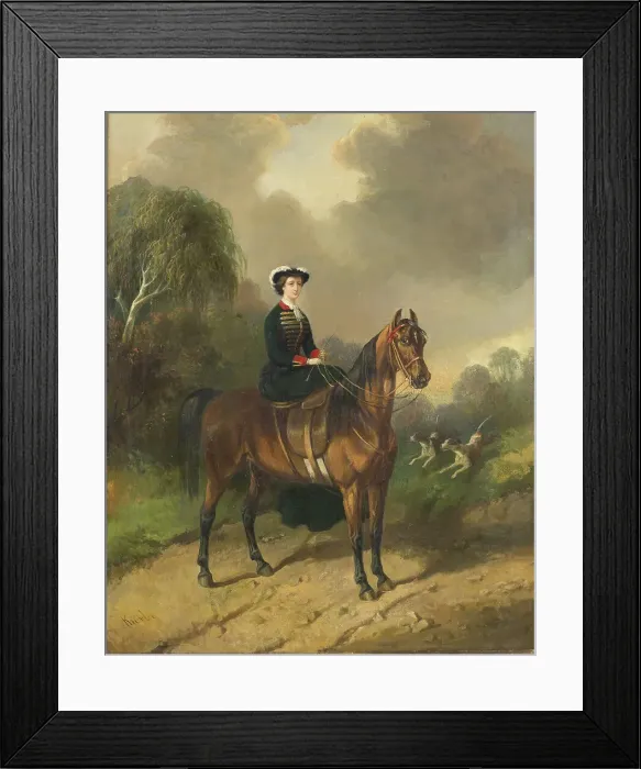 Framed Print : Empress Eugenie on Horseback, 1853-1876. Creator: Carl Fredrik Kioerboe Framed Print : Empress Eugenie on Horseback, 1853-1876. Creator: Carl Fredrik Kioerboe