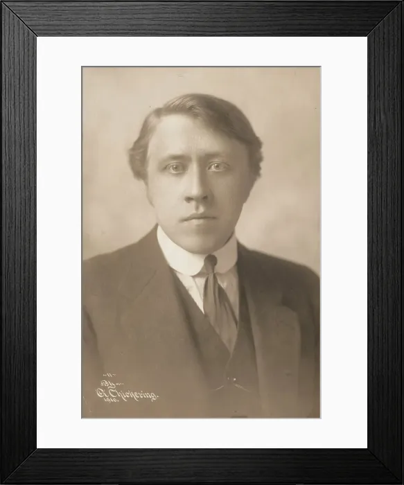 Framed Print : Portrait of the composer and conductor André Caplet (1878-1925), 1910. Creator: Photo studio Elmer Chickering, Boston Framed Print : Portrait of the composer and conductor André Caplet (1878-1925), 1910. Creator: Photo studio Elmer Chickering, Boston