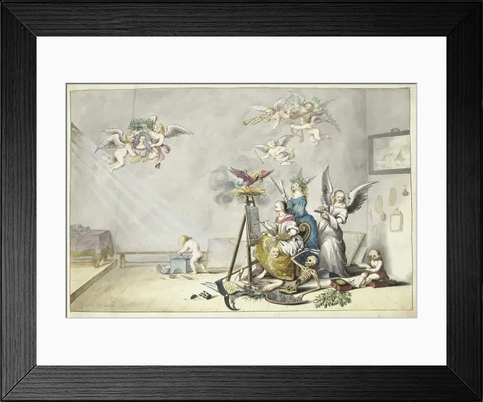 Framed Print : The Victory of Painting over Death, 1660. Creator: Gesina ter Borch Framed Print : The Victory of Painting over Death, 1660. Creator: Gesina ter Borch