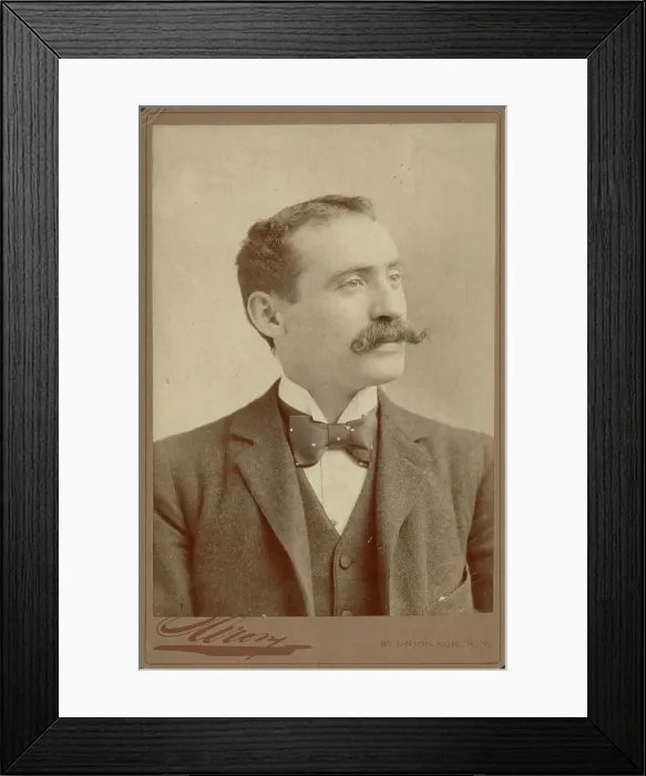 Framed Print : Portrait of the composer Emilio Pizzi (1861-1940), c. 1890. Creator: Sarony, Napoleon (1821-1896) Framed Print : Portrait of the composer Emilio Pizzi (1861-1940), c. 1890. Creator: Sarony, Napoleon (1821-1896)