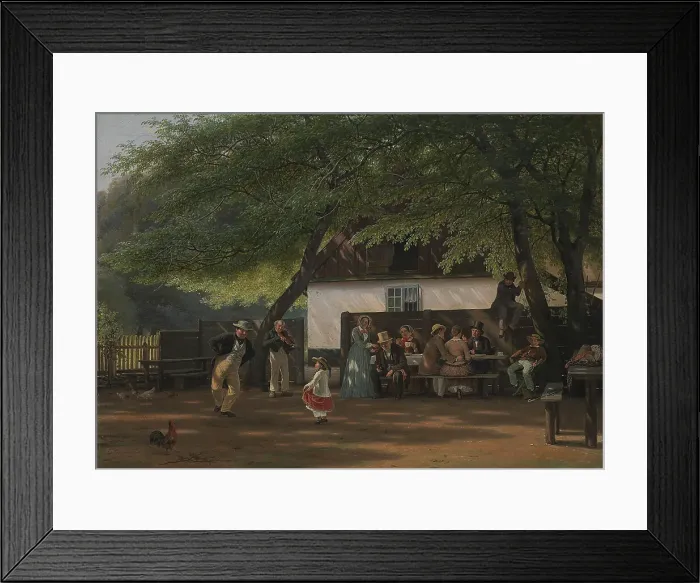 Framed Print : A Coffee Party at a Gamekeeper's House, 1854-1855. Creator: David Monies Framed Print : A Coffee Party at a Gamekeeper's House, 1854-1855. Creator: David Monies