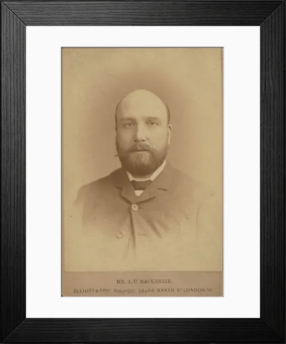Framed Print : Portrait of the composer and conductor Sir Alexander Campbell Mackenzie (1847-1935), 1886. Creator: Photo studio Elliott & Fry, London. Portrait of the composer and conductor Sir Alexander Campbell Mackenzie (1847-1935), 1886 Framed Print : Portrait of the composer and conductor Sir Alexander Campbell Mackenzie (1847-1935), 1886. Creator: Photo studio Elliott & Fry, London. Portrait of the composer and conductor Sir Alexander Campbell Mackenzie (1847-1935), 1886