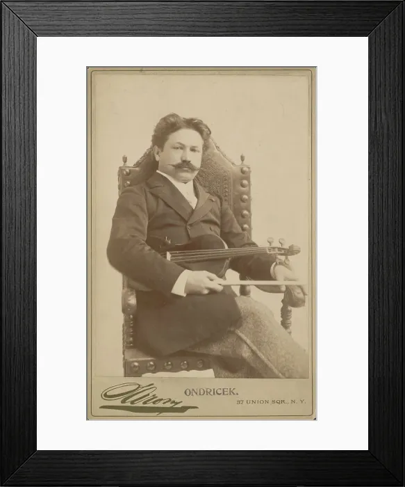 Framed Print : Portrait of the violinist and composer Frantisek Ondricek (1857-1922). Creator: Sarony, Napoleon (1821-1896) Framed Print : Portrait of the violinist and composer Frantisek Ondricek (1857-1922). Creator: Sarony, Napoleon (1821-1896)