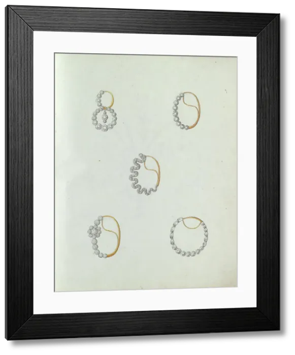 Framed Print : Five jewelry, c.1800-c.1810. Creator: Carl Friedrich Bärthel Framed Print : Five jewelry, c.1800-c.1810. Creator: Carl Friedrich Bärthel