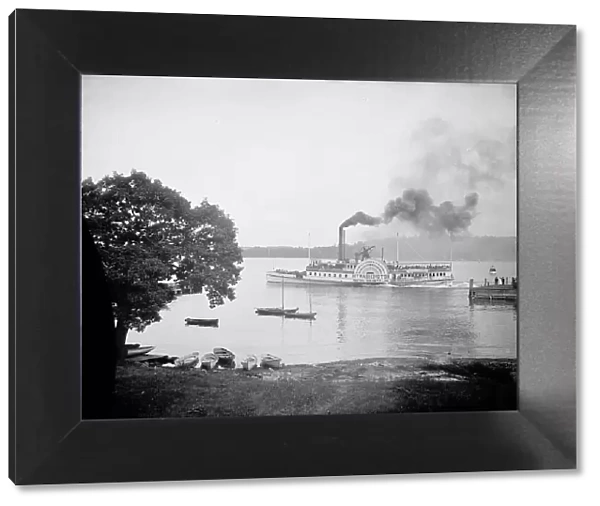 Str. Mt. Washington leaving wharf at Weirs, Lake Winnipesaukee, N.H. (1906?). Creator: Unknown