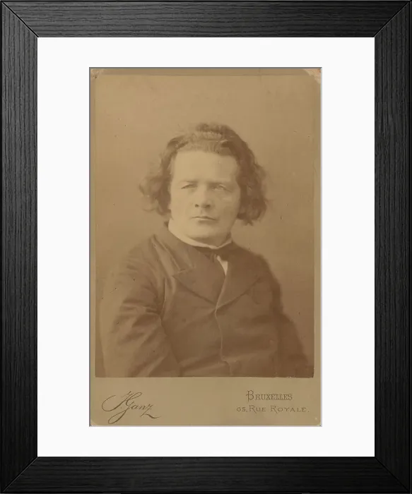 Framed Print : Portrait of the composer Anton Rubinstein (1829-1894), ca 1860. Creator: Photo studio J. Ganz, Bruxelles Framed Print : Portrait of the composer Anton Rubinstein (1829-1894), ca 1860. Creator: Photo studio J. Ganz, Bruxelles