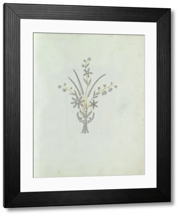 Framed Print : Jewel in the form of a bouquet, c.1800-c.1810. Creator: Carl Friedrich Bärthel Framed Print : Jewel in the form of a bouquet, c.1800-c.1810. Creator: Carl Friedrich Bärthel