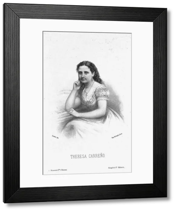 Framed Print : Portrait of the composer and pianist Teresa Carreño (1853-1917). Creator: Anonymous