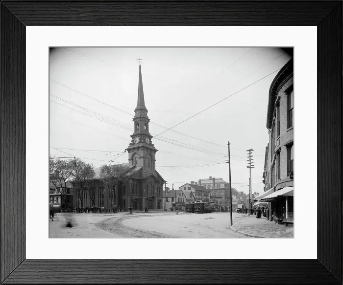 Framed Print : North Church and Congress St. [Street], Portsmouth, N.H. c1907. Creator: Unknown