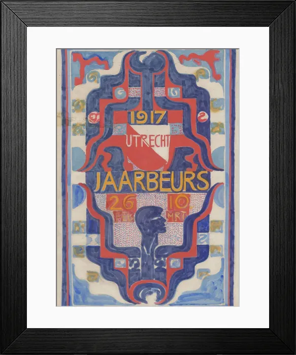 Framed Print : Design for a poster for the Jaarbeurs in Utrecht in 1917, 1874-1917. Creator: Carel Adolph Lion Cachet Framed Print : Design for a poster for the Jaarbeurs in Utrecht in 1917, 1874-1917. Creator: Carel Adolph Lion Cachet