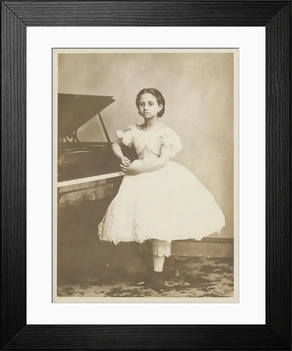 Framed Print : Portrait of the composer and pianist Teresa Carreño (1853-1917), 1862. Creator: Photo studio Mathew B. Brady Framed Print : Portrait of the composer and pianist Teresa Carreño (1853-1917), 1862. Creator: Photo studio Mathew B. Brady