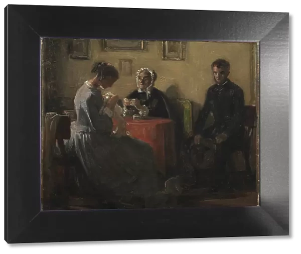 The suitor's visit, 1855-1856. Creator: Wilhelm Marstrand