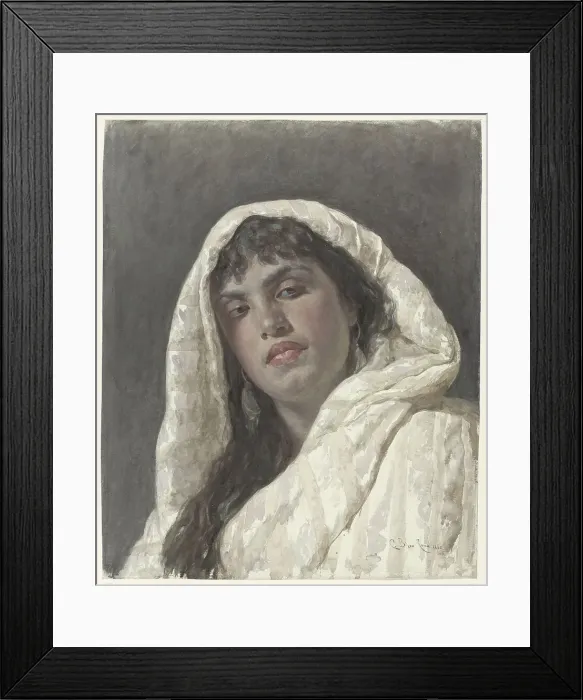 Framed Print : Bust of an oriental woman, 1880. Creator: Cesare Biseo Framed Print : Bust of an oriental woman, 1880. Creator: Cesare Biseo