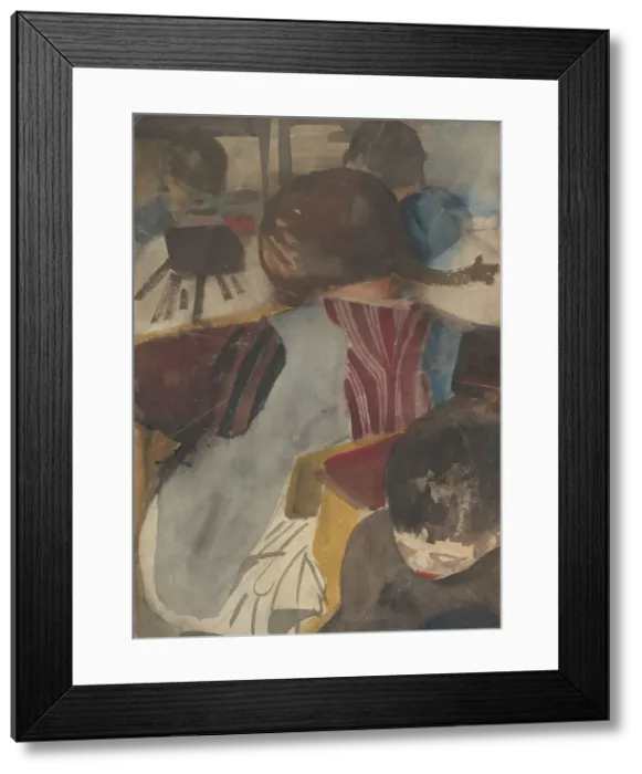 Framed Print : Schoolchildren in the classroom, 1874-1945. Creator: Carel Adolph Lion Cachet Framed Print : Schoolchildren in the classroom, 1874-1945. Creator: Carel Adolph Lion Cachet