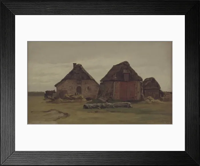 Framed Print : Farmhouses, 1855-1913. Creator: Wilhelm Xylander Framed Print : Farmhouses, 1855-1913. Creator: Wilhelm Xylander