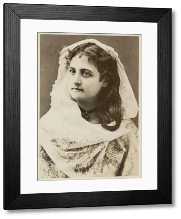 Framed Print : Portrait of the composer and pianist Teresa Carreño (1853-1917), c. 1890. Creator: Anonymous Framed Print : Portrait of the composer and pianist Teresa Carreño (1853-1917), c. 1890. Creator: Anonymous