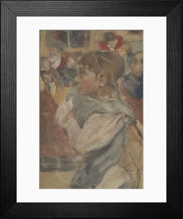 Framed Print : Sitting girl behind school desk, 1874-1945. Creator: Carel Adolph Lion Cachet Framed Print : Sitting girl behind school desk, 1874-1945. Creator: Carel Adolph Lion Cachet