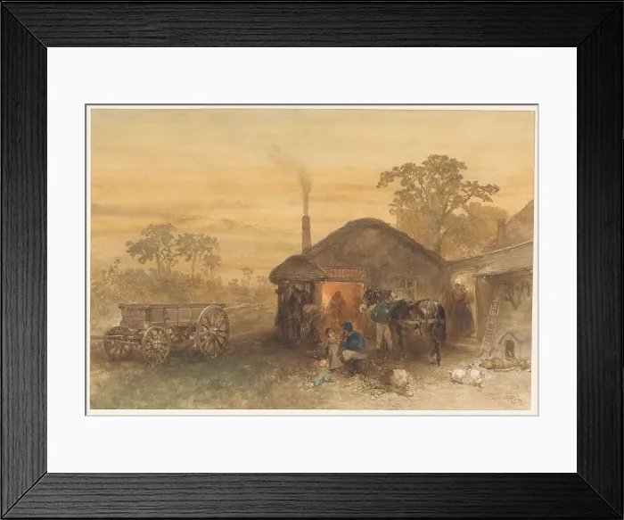 Framed Print : The blacksmith, 1876. Creator: Charles Rochussen Framed Print : The blacksmith, 1876. Creator: Charles Rochussen