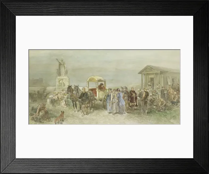 Framed Print : Marketplace with Romans and Batavieren, 1889. Creator: Charles Rochussen Framed Print : Marketplace with Romans and Batavieren, 1889. Creator: Charles Rochussen