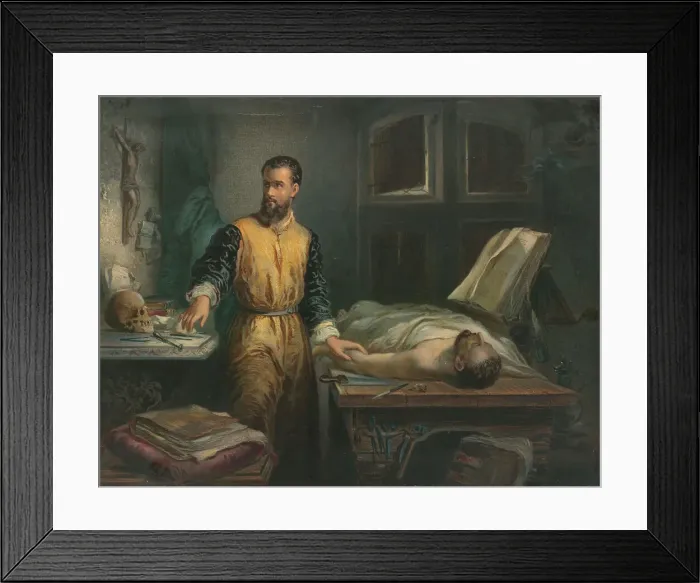 Framed Print : Andreas Vesalius, c. 1861. Creator: Hamman, Edouard Jean Conrad (1819-1888)