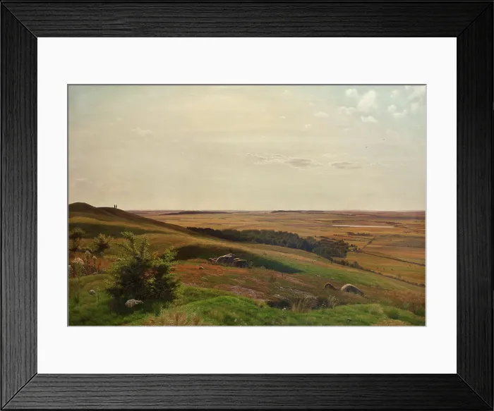 Framed Print : Hillside near Horsens, afternoon, 1858. Creator: Vilhelm Kyhn Framed Print : Hillside near Horsens, afternoon, 1858. Creator: Vilhelm Kyhn
