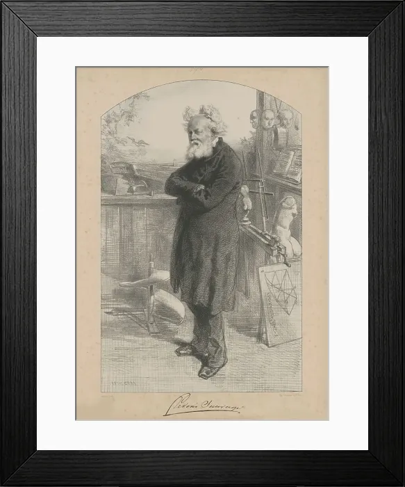 Framed Print : Portrait of Frédéric Sauvage (1786-1857), 1853. Creator: Gavarni, Paul (1804-1866) Framed Print : Portrait of Frédéric Sauvage (1786-1857), 1853. Creator: Gavarni, Paul (1804-1866)