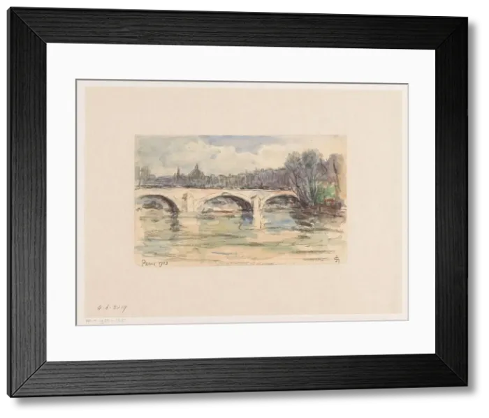 Framed Print : Bridge over the Seine, Paris, 1903. Creator: Carel Nicolaas Storm Framed Print : Bridge over the Seine, Paris, 1903. Creator: Carel Nicolaas Storm