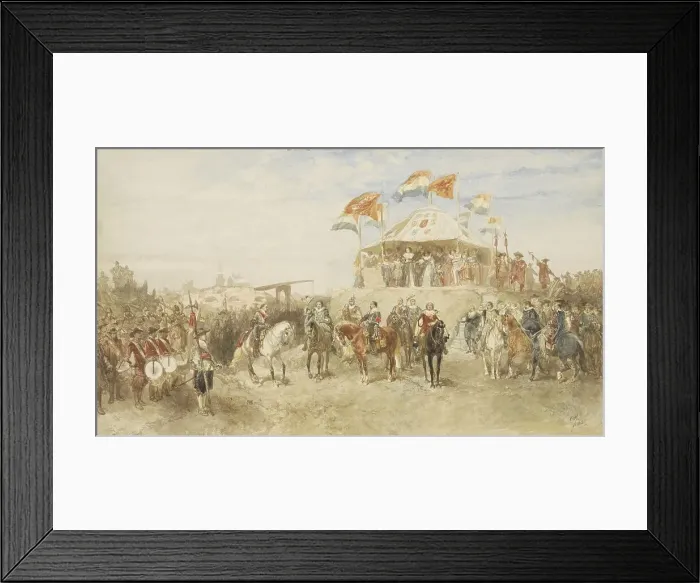 Framed Print : The departure of the Spanish garrison from Den Bosch after the surrender to Frederik Hendrik in 1629 Creator: Charles Rochussen Framed Print : The departure of the Spanish garrison from Den Bosch after the surrender to Frederik Hendrik in 1629 Creator: Charles Rochussen