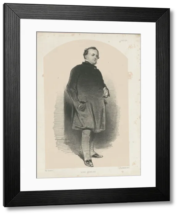 Framed Print : Portrait of Henry Monnier (1799-1877), 1843. Creator: Gavarni, Paul (1804-1866) Framed Print : Portrait of Henry Monnier (1799-1877), 1843. Creator: Gavarni, Paul (1804-1866)