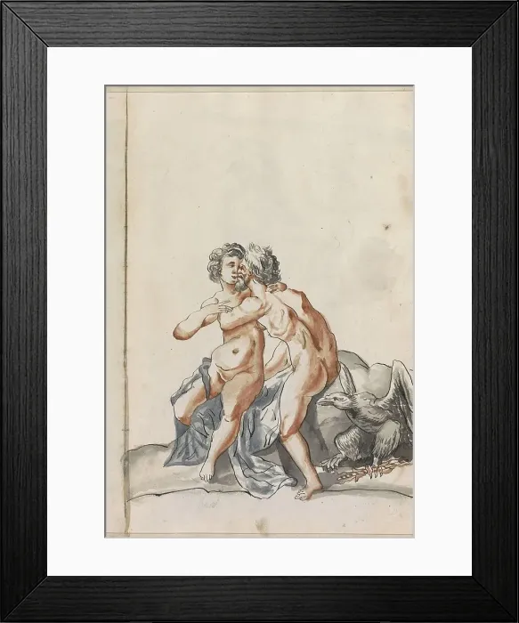 Framed Print : Hercules and Deïanira, 1696. Creator: Hendrick van Beaumont Framed Print : Hercules and Deïanira, 1696. Creator: Hendrick van Beaumont