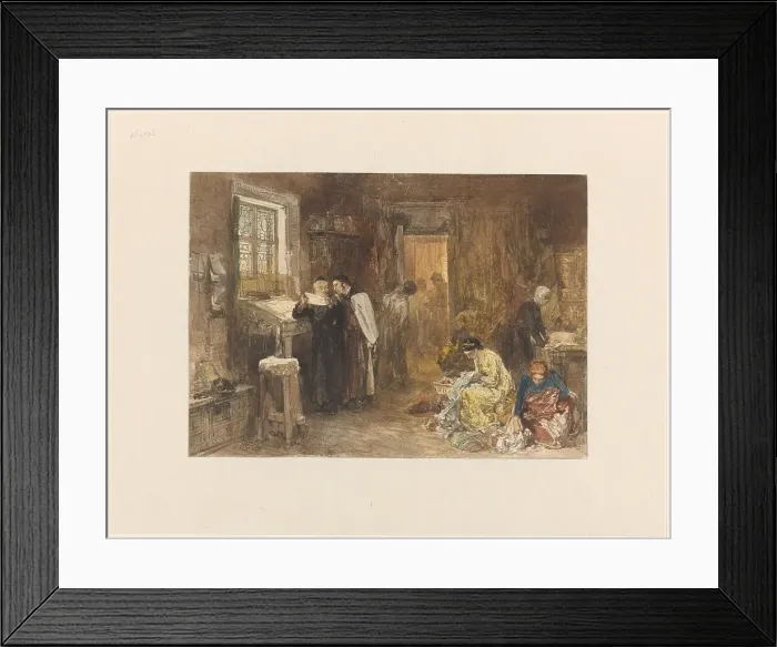 Framed Print : Jewish bankers, 1868. Creator: Charles Rochussen Framed Print : Jewish bankers, 1868. Creator: Charles Rochussen