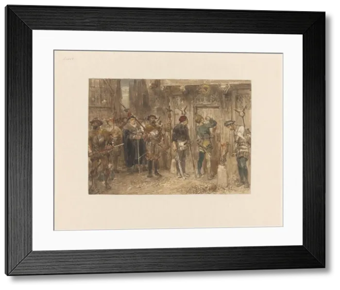 Framed Print : The suspicious house, 1868. Creator: Charles Rochussen Framed Print : The suspicious house, 1868. Creator: Charles Rochussen