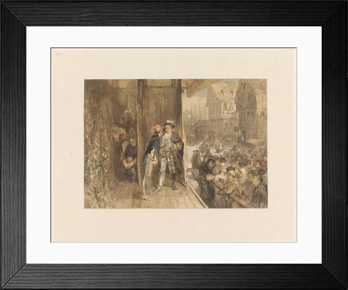 Framed Print : Fair theater, 1869. Creator: Charles Rochussen Framed Print : Fair theater, 1869. Creator: Charles Rochussen