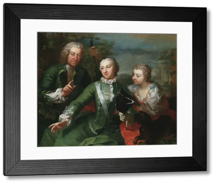 Framed Print : Carl Gustaf Tessin, Ulla Sparre af Sundby and Brita Stina Sparre, 1736. Creator: Martin van Meytens Framed Print : Carl Gustaf Tessin, Ulla Sparre af Sundby and Brita Stina Sparre, 1736. Creator: Martin van Meytens
