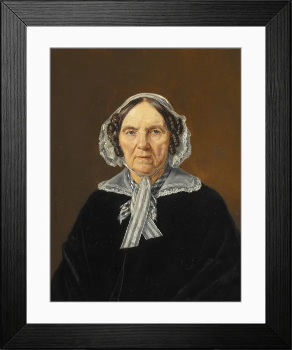 Framed Print : Frederikke Eleonora Cathrine Rørby, née de Stockfleth (1773-1851).1848. Creator: Martinus Rorbye Framed Print : Frederikke Eleonora Cathrine Rørby, née de Stockfleth (1773-1851).1848. Creator: Martinus Rorbye