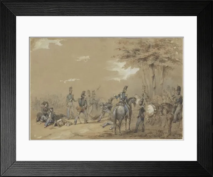 Framed Print : Infantry in fight, c.1824-c.1894. Creator: Charles Rochussen Framed Print : Infantry in fight, c.1824-c.1894. Creator: Charles Rochussen