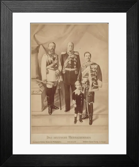 Framed Print : The German dynasty, c. 1888. Creator: Photo studio Reichard & Lindner, Berlin. The German dynasty, c. 1888. Creator: Photo studio Reichard & Lindner, Berlin Framed Print : The German dynasty, c. 1888. Creator: Photo studio Reichard & Lindner, Berlin. The German dynasty, c. 1888. Creator: Photo studio Reichard & Lindner, Berlin