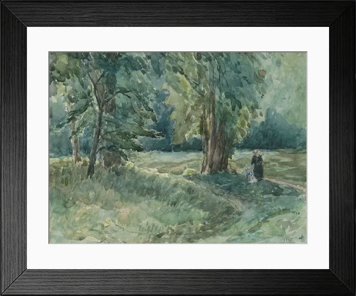 Framed Print : Mrs. Storm vans Gravesande née Clifford with her daughter in Bieberich's park, 1895. Creator: Carel Nicolaas Storm Framed Print : Mrs. Storm vans Gravesande née Clifford with her daughter in Bieberich's park, 1895. Creator: Carel Nicolaas Storm