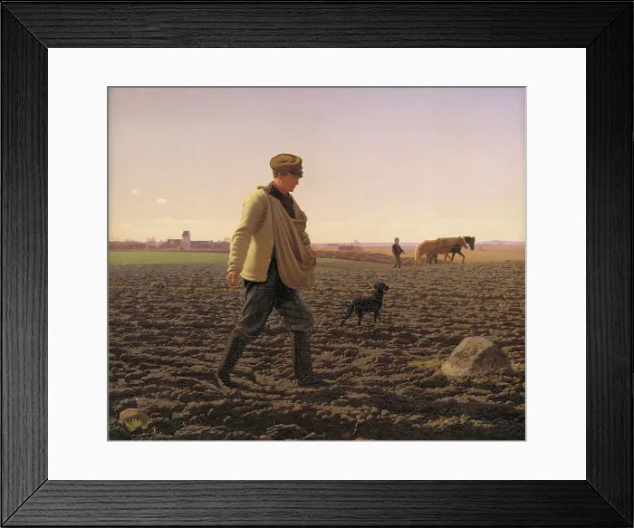 Framed Print : A Sower, 1859. Creator: Frederik Vermehren Framed Print : A Sower, 1859. Creator: Frederik Vermehren
