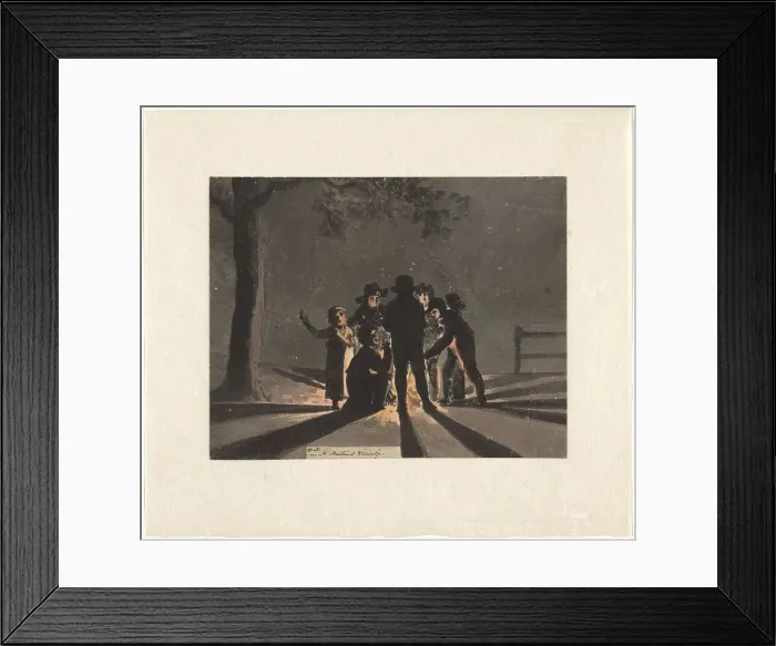 Framed Print : Children clustered around a Saint Martin's bonfire, 1805-1808. Creator: Christiaan Andriessen Framed Print : Children clustered around a Saint Martin's bonfire, 1805-1808. Creator: Christiaan Andriessen