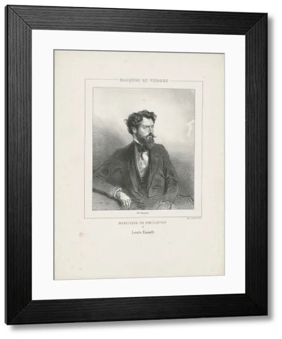 Framed Print : Portrait of Louis Énault (1824-1900), 1853. Creator: Gavarni, Paul (1804-1866) Framed Print : Portrait of Louis Énault (1824-1900), 1853. Creator: Gavarni, Paul (1804-1866)