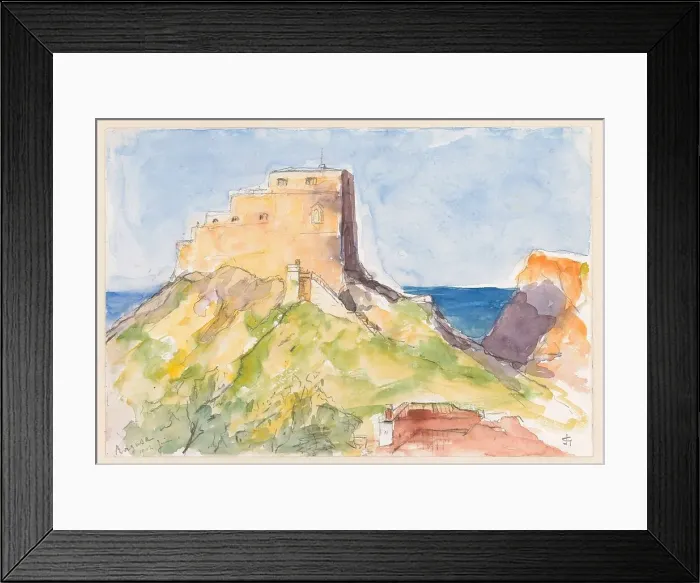 Framed Print : Ragusa, the old castle seen from the window of the hotel Impérial 1902 (morning), 1902. Creator: Carel Nicolaas Storm Framed Print : Ragusa, the old castle seen from the window of the hotel Impérial 1902 (morning), 1902. Creator: Carel Nicolaas Storm