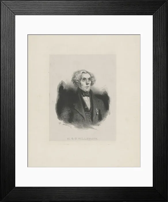 Framed Print : Portrait of Mathieu Guillaume Thérèse Villenave (1762-1846), 1839. Creator: Gavarni, Paul (1804-1866) Framed Print : Portrait of Mathieu Guillaume Thérèse Villenave (1762-1846), 1839. Creator: Gavarni, Paul (1804-1866)