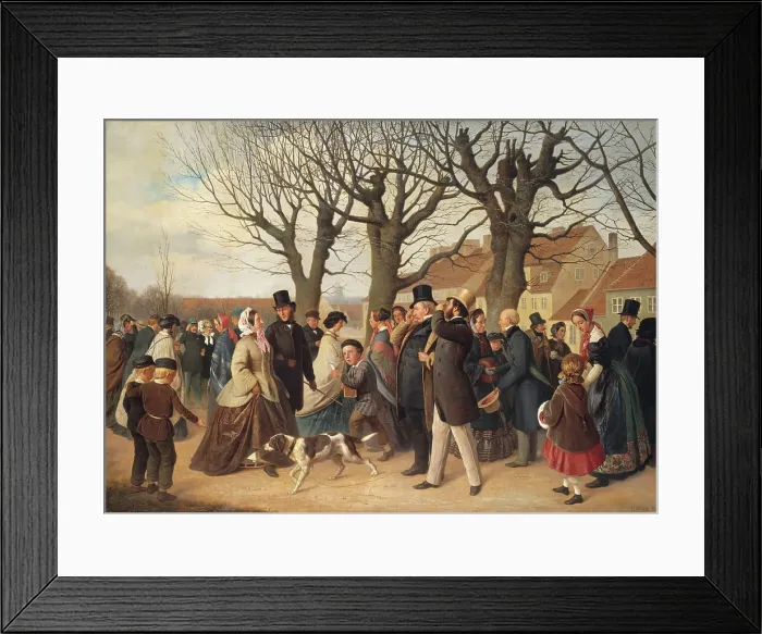 Framed Print : Promenading on the Ramparts of Copenhagen on the Evening of a Public Holiday in Spring, 1862. Creator: Andreas Herman Hunaeus Framed Print : Promenading on the Ramparts of Copenhagen on the Evening of a Public Holiday in Spring, 1862. Creator: Andreas Herman Hunaeus